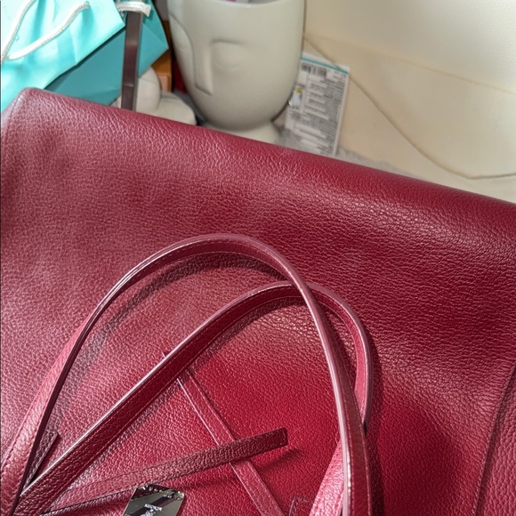 MCM Wandel Burgundy and Silver Reversible Leather Tote - Picture 8 of 16